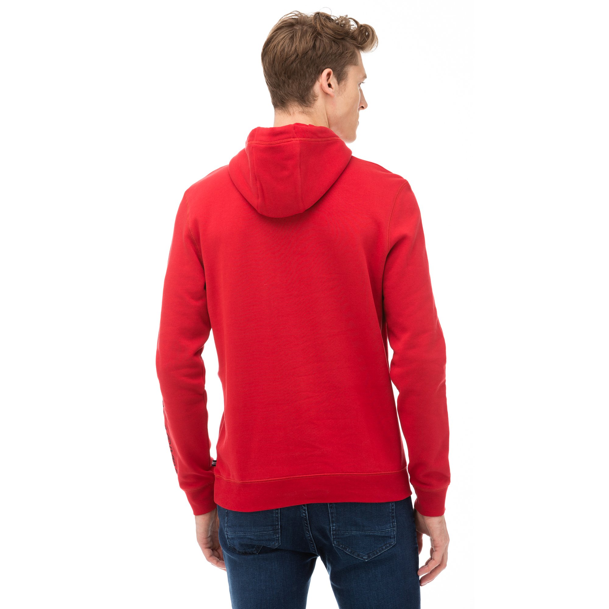 NAUTICA Erkek Kırmızı Baskılı Sweatshirt